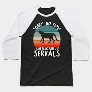 No time plans with serval design animal pattern Baseball T-Shirt